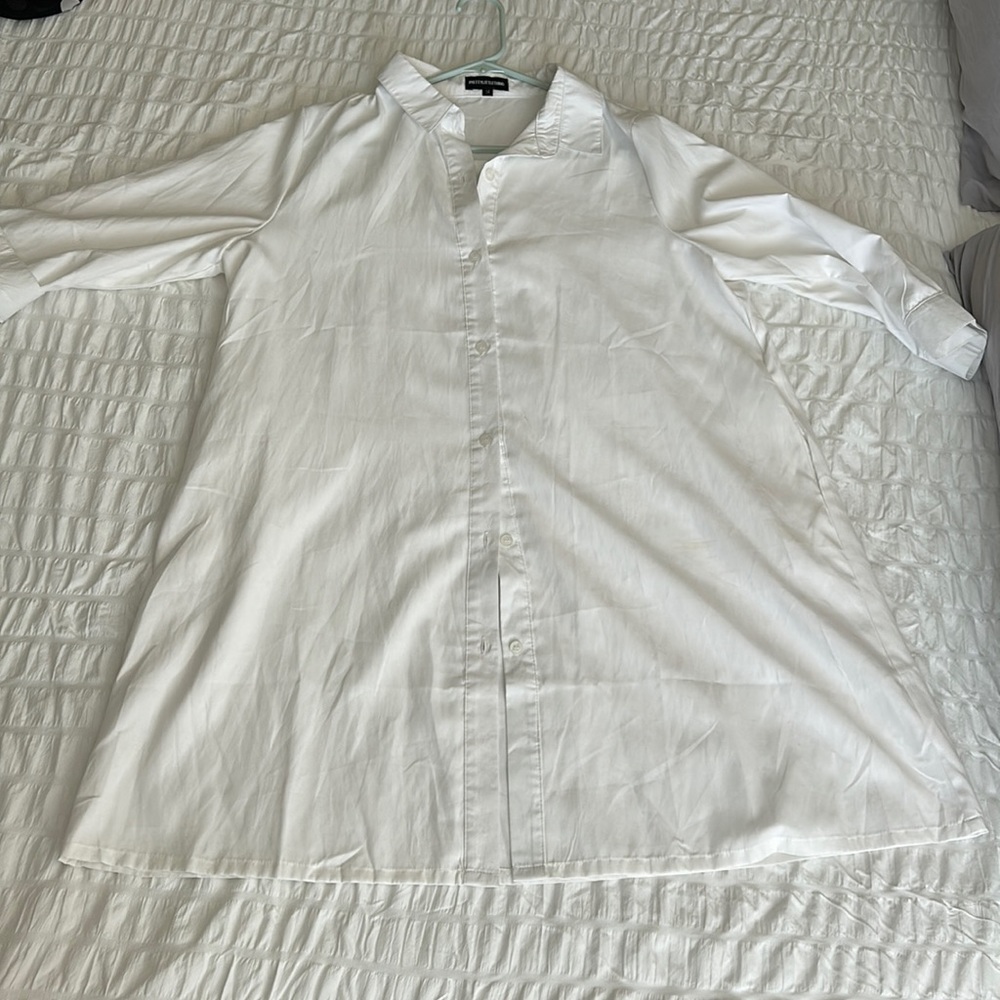 Pretty little thing button up balloon fit dress
